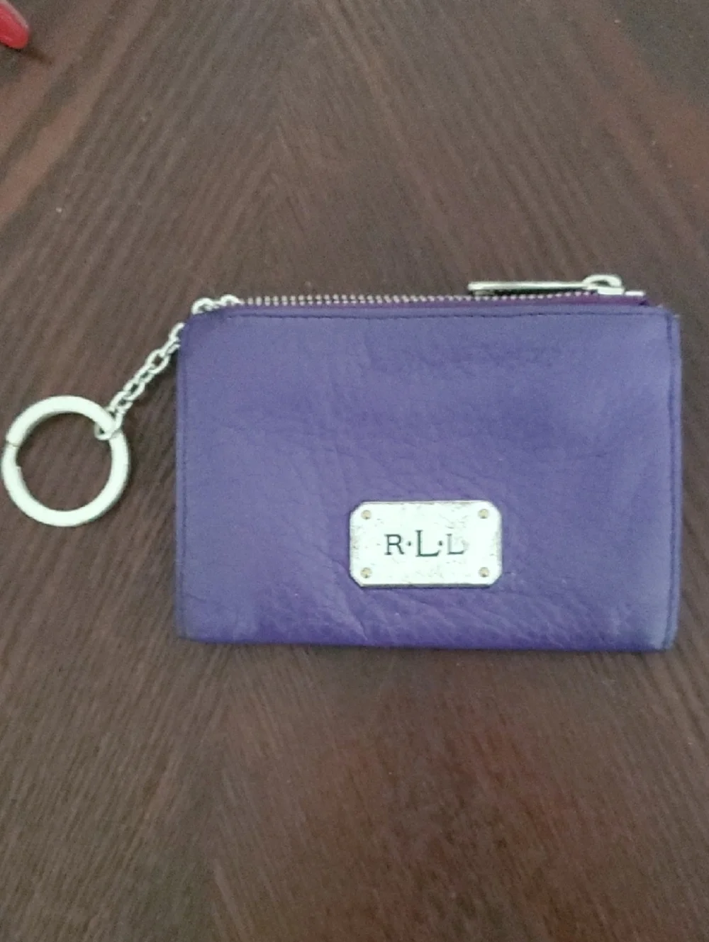 Black Coach Card Case Duo And Ralph Lauren Purple Leather Zip Key Pouch Vintage - Picture 4 of 8